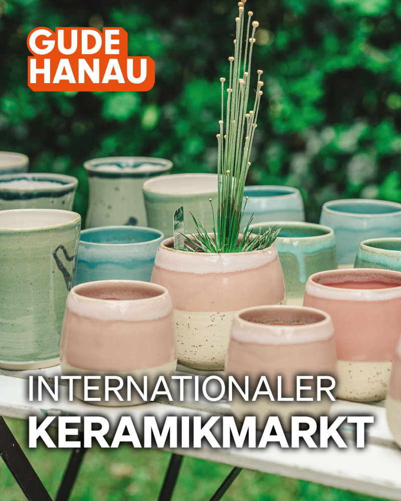 Schöne Keramikgefäße vom Keramikmarkt im Schlossgarten