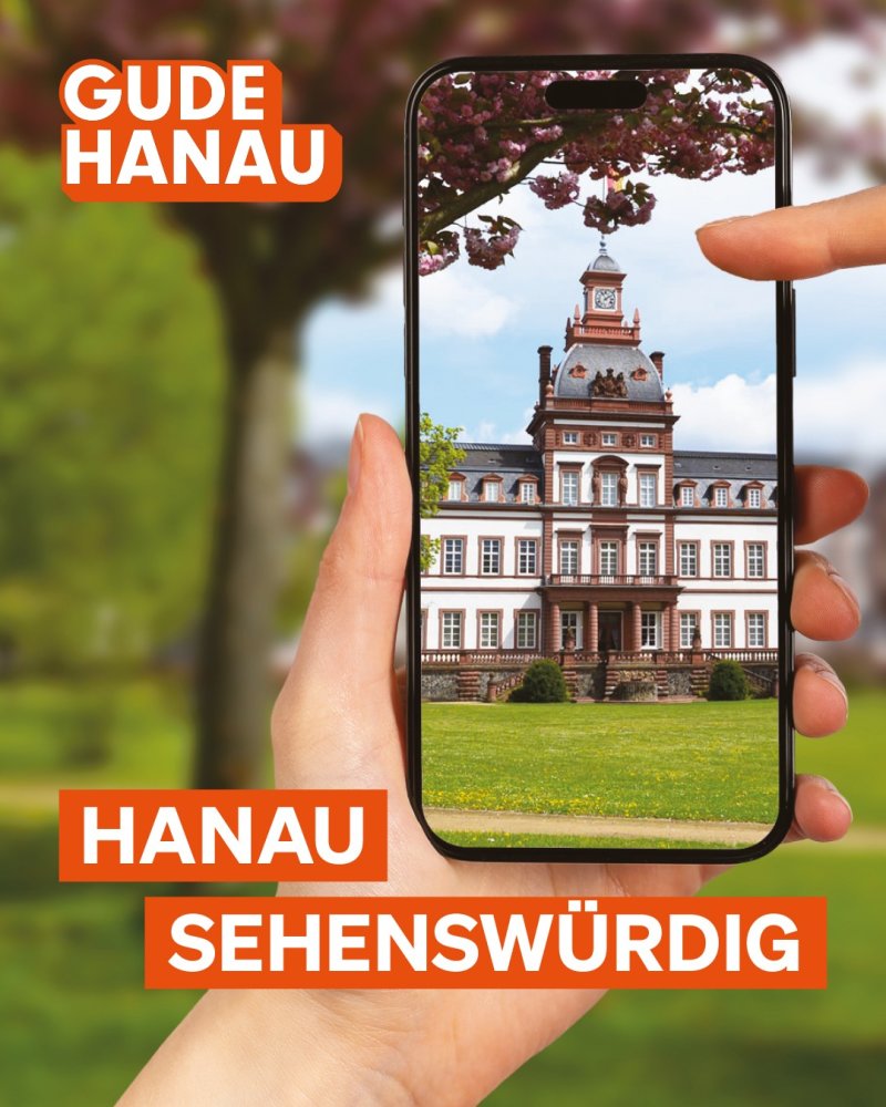 Schloss Philippsruhe in der Smartphone-Kamera
